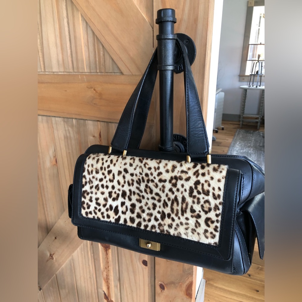 Jimmy Choo … black & leopard handbag